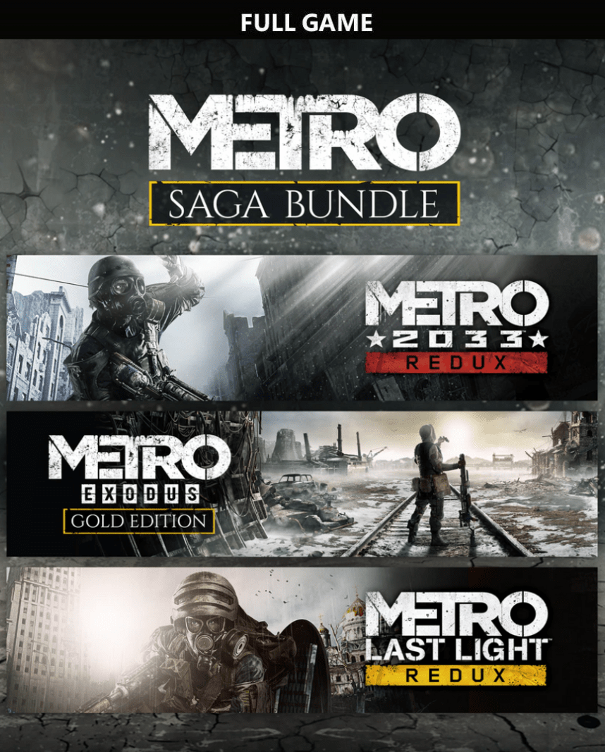 Metro Saga Bundle ( Exodus - Redux  - Last Light ) PS4 - PS5